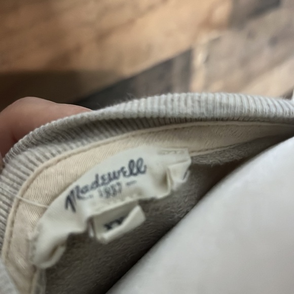 Madewell Cutoff Sweater in Stripe Size XXS Oversized - Picture 2 of 4